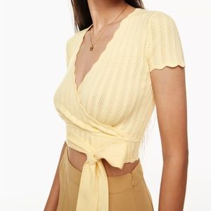 ARITZIA - Wilfred “All Tied Up Top” in tapioca yellow